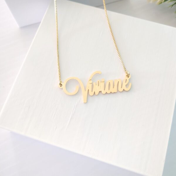 Gargantilha Personalizada Nome Banho ouro - Imagem 2