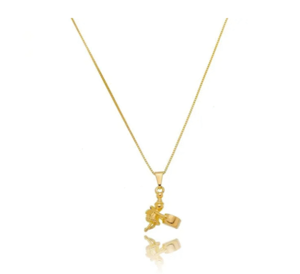 Gargantilha Personalizada Fada Do Dente Banho ouro - Imagem 2