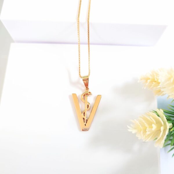 Gargantilha Personalizada Profissão Veterinária banho ouro - Imagem 2
