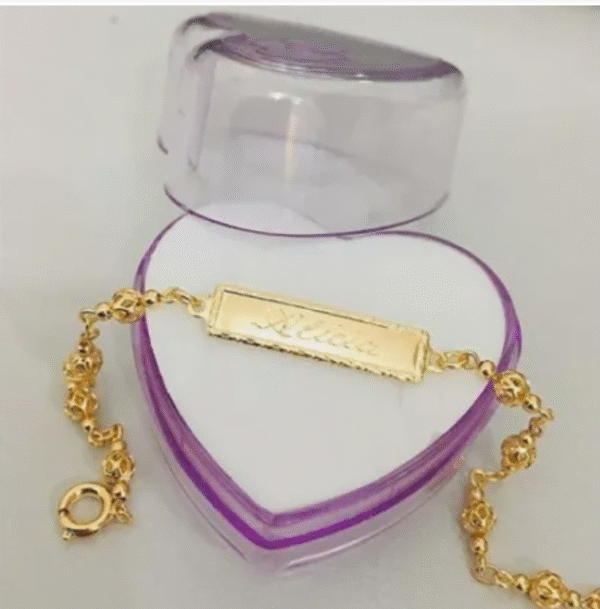 Pulseira Infantil Personalizada Em bolinhas Gravação Do Nome