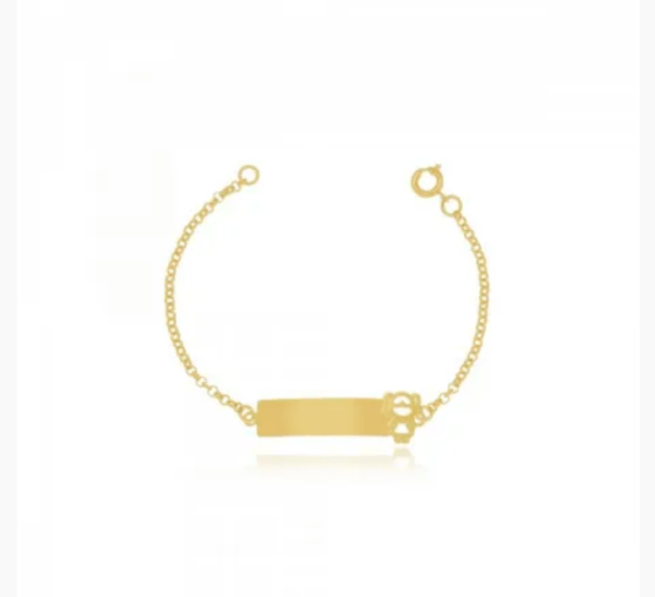 Pulseira Infantil Personalizada Menino ou Menina Gravação Do Nome Banho ouro - Image 2