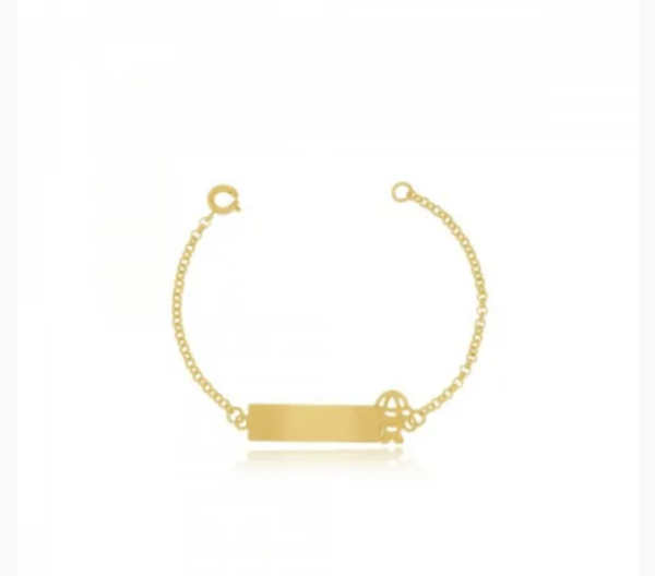 Pulseira Infantil Personalizada Menino ou Menina Gravação Do Nome Banho ouro - Image 3