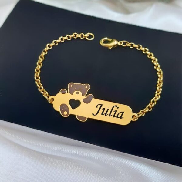 Pulseira Infantil Personalizada Menino ou Menina Banho ouro - Imagem 19