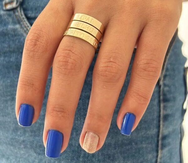 Anel Personalizado triplo Banho Ouro