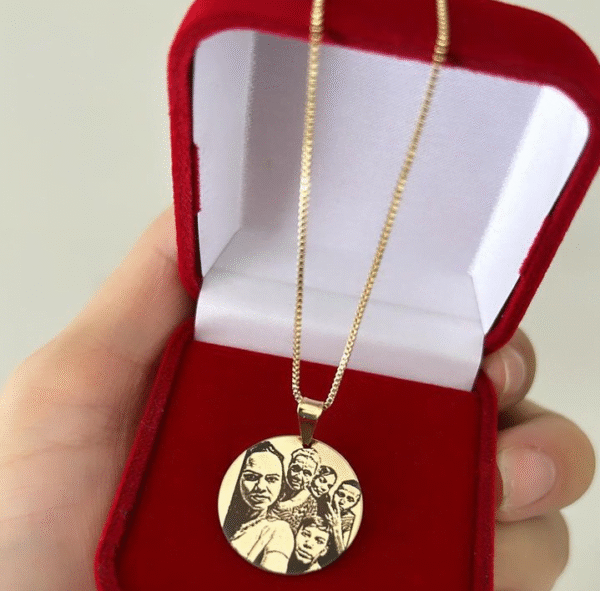 Gargantilha Personalizada fotogravacao Banho ouro - Imagem 3