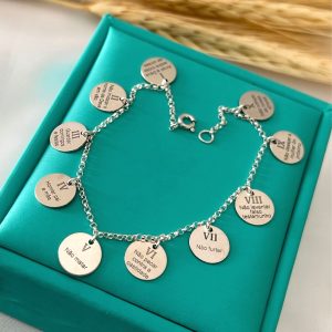 Pulseira Medalhas Dez Mandamentos Prata 925
