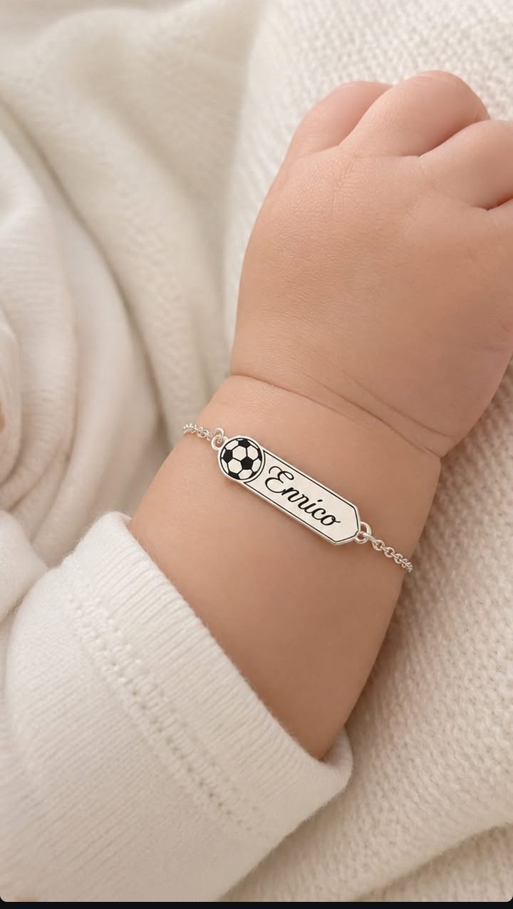 Pulseira Bebê Personalizada Prata 925