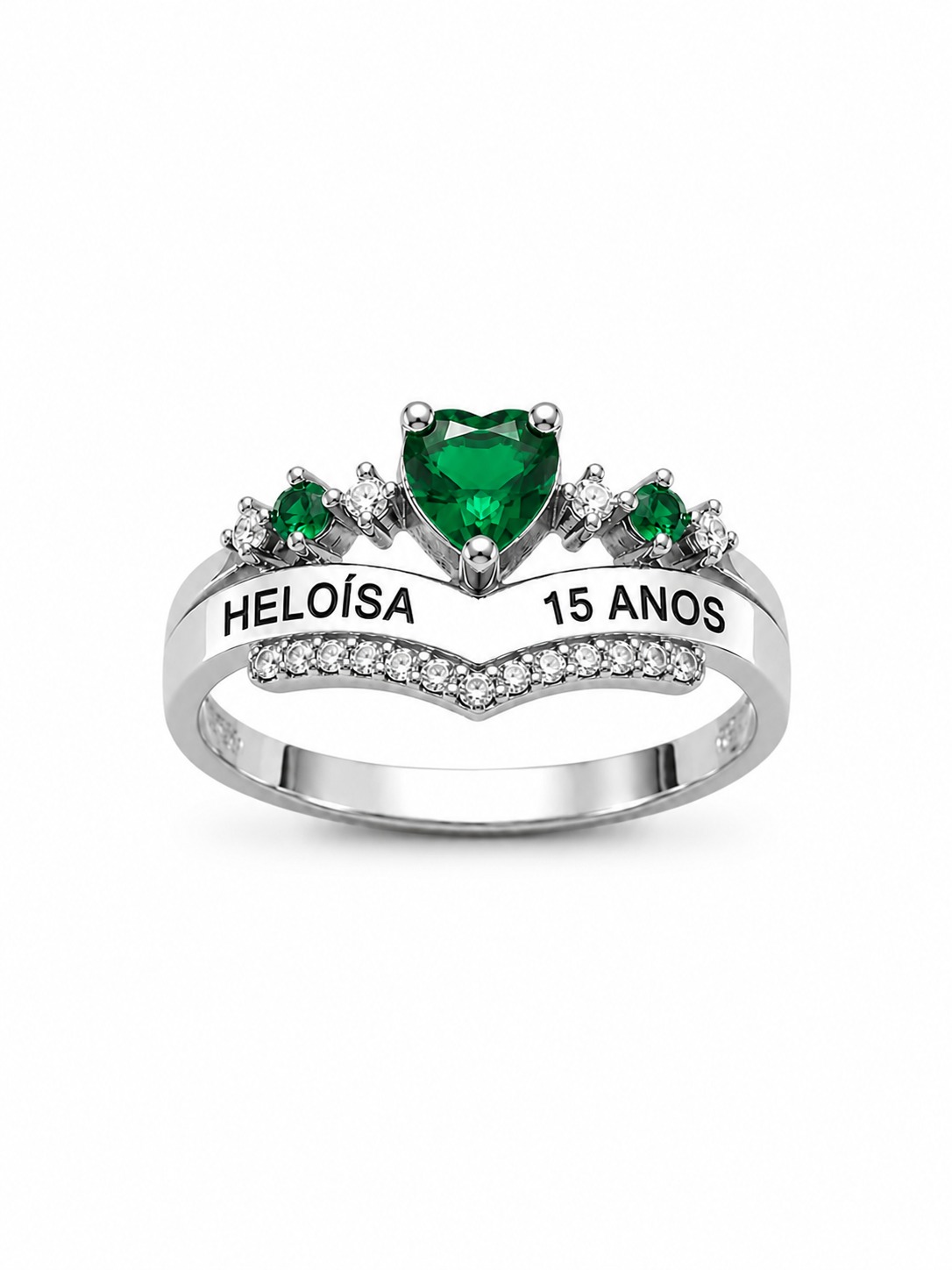 Anel Debutante Princess15 anos Prata 925 - Imagem 3